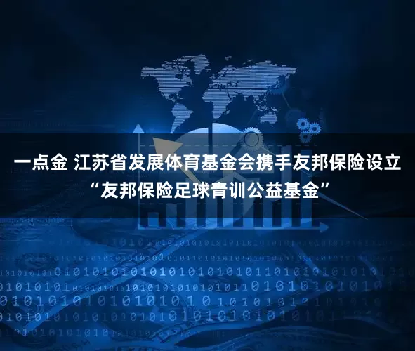一点金 江苏省发展体育基金会携手友邦保险设立“友邦保险足球青训公益基金”